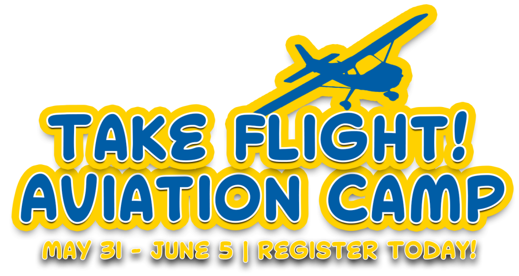 Take flight aviation camp logo