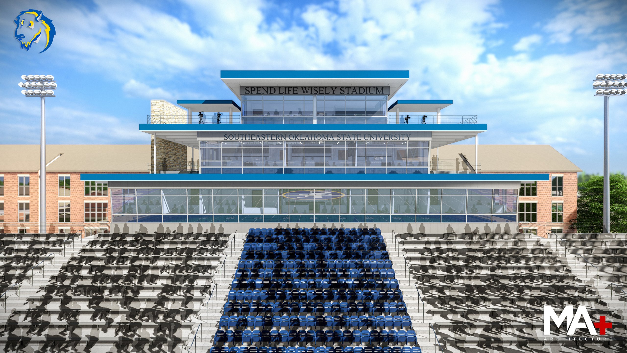 2026 rendering of Spend Life Wisely Stadium