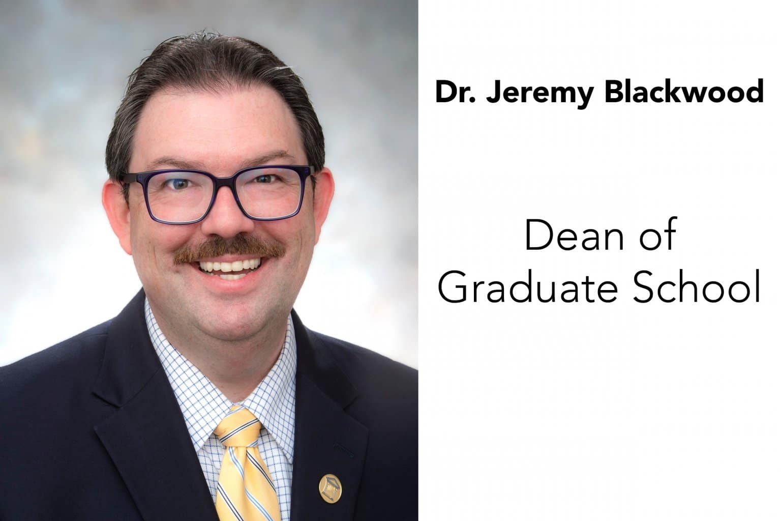 Dr. Jeremy Blackwood named Dean of the Graduate School Southeastern