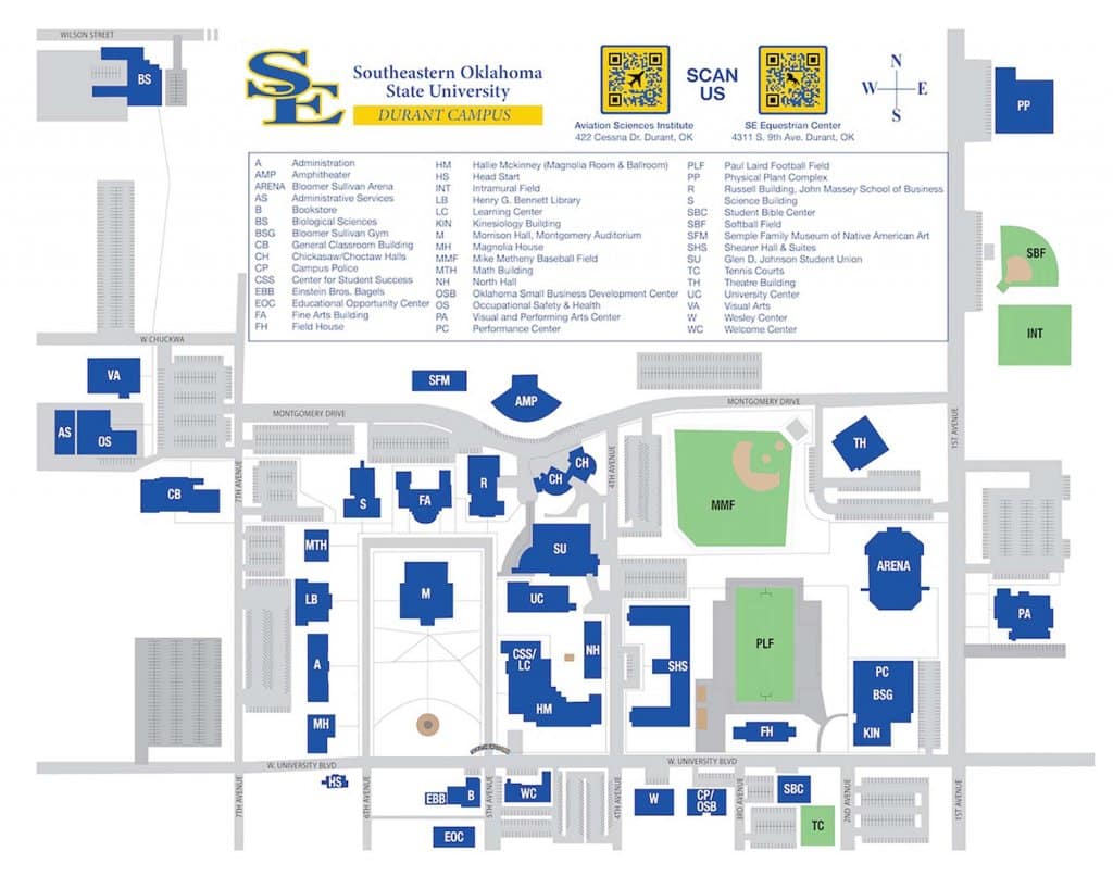 Sosu Durant Campus Map