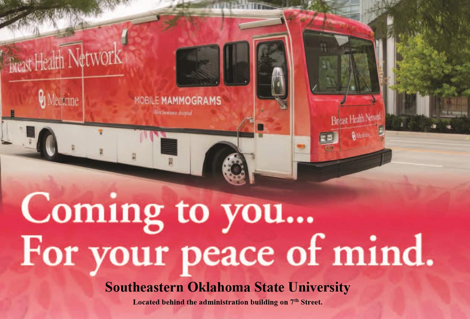 Breast Health Network Mobile Mammograms on Campus | Southeastern Oklahoma State University - Vimarsana News