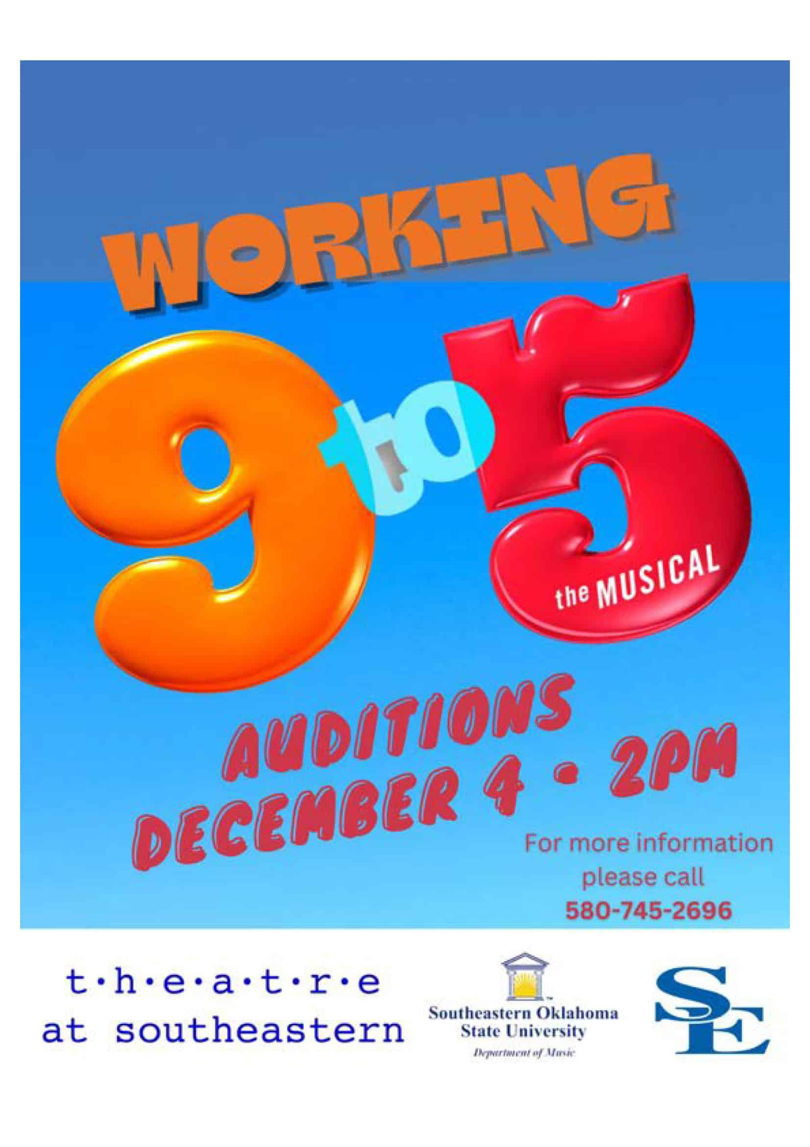 Working 9 to 5 Auditions Southeastern Oklahoma State University