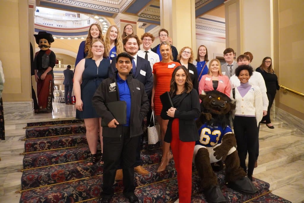 Southeastern students at the capitol for Higher Education Day 2024