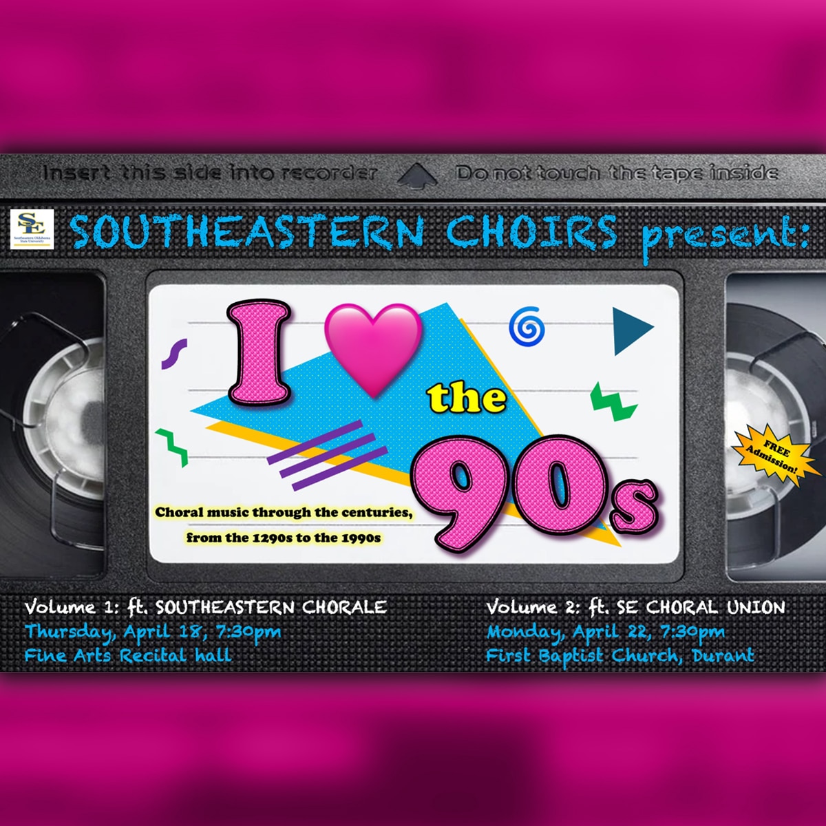 Southeastern Choral Union: "I Love the 90s: Volume 2" | Southeastern Oklahoma State University - Vimarsana News