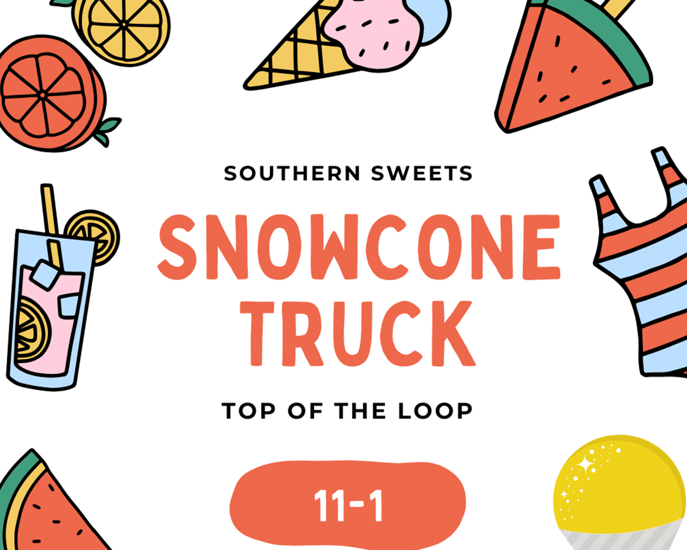 Snowcone truck flyer