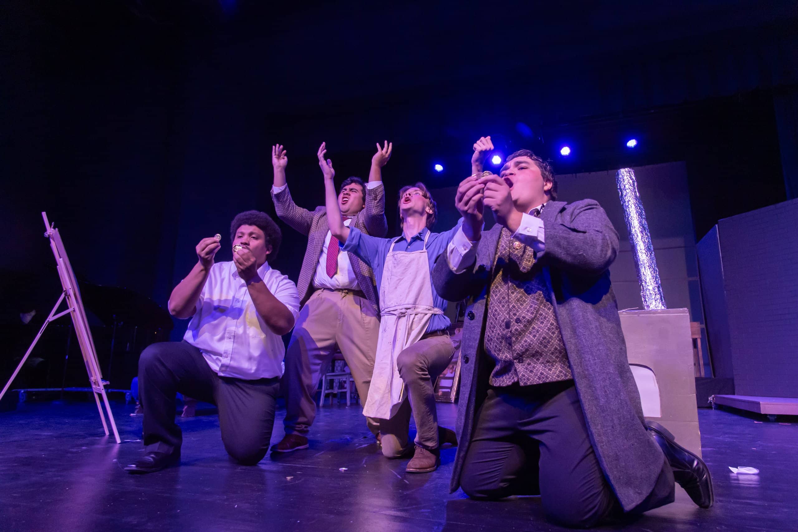 The 2024 cast of Southeastern's production of La Boheme performing on stage