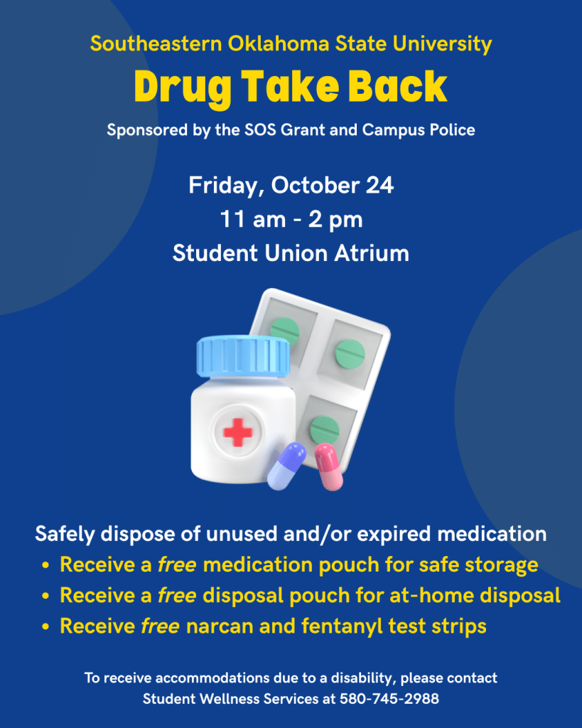 Drug Take Back Flyer for October 24, 2025