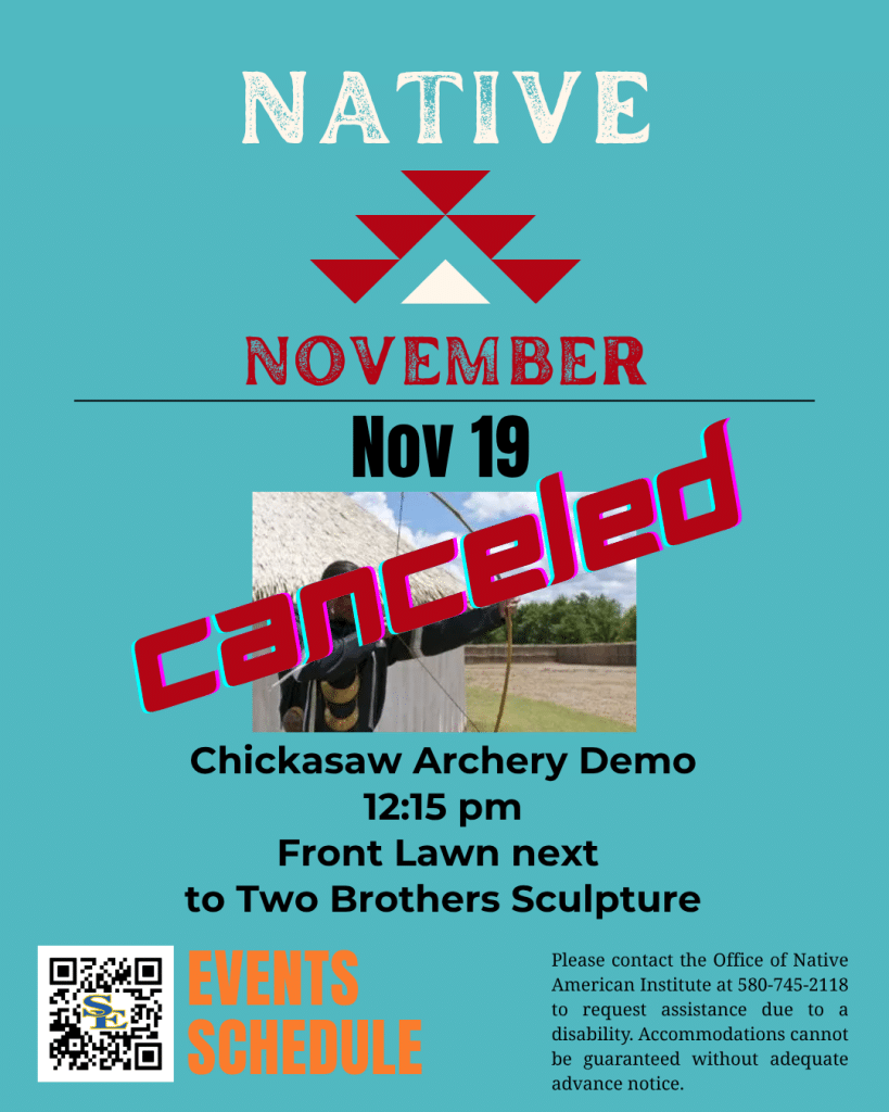 canceled chickasaw archery demo event