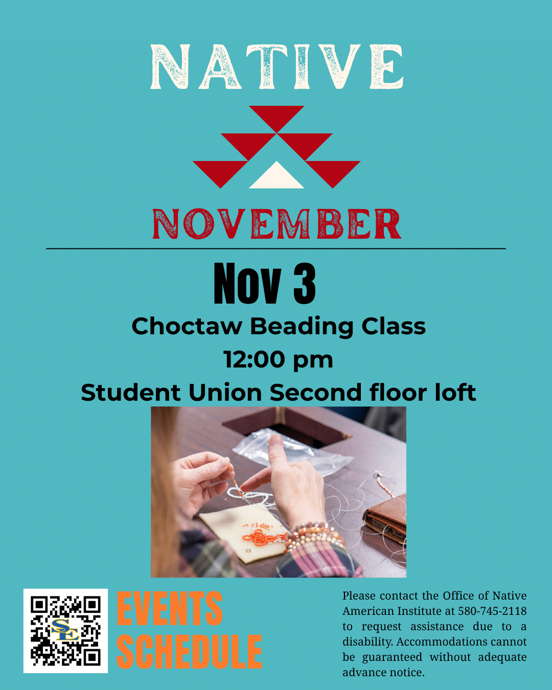 Choctaw Beading Class Flyer