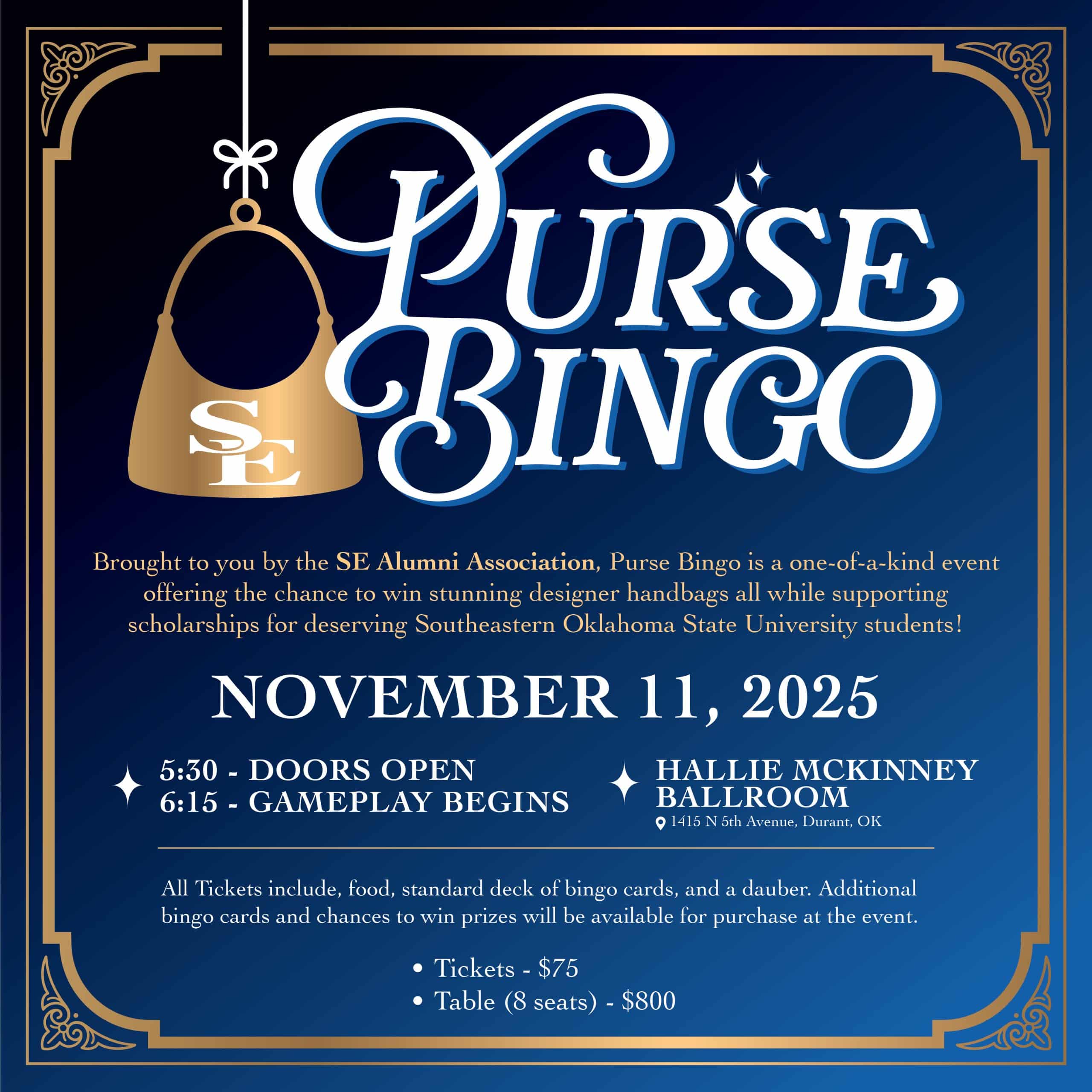 Purse Bingo Flyer