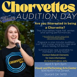 Chorvettes Audition Day flyer