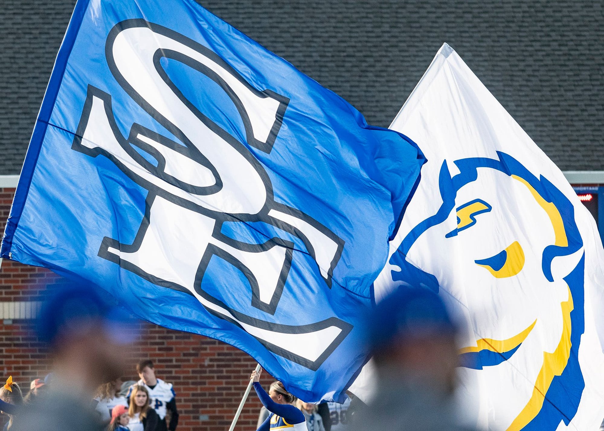Southeastern flags at a home football game