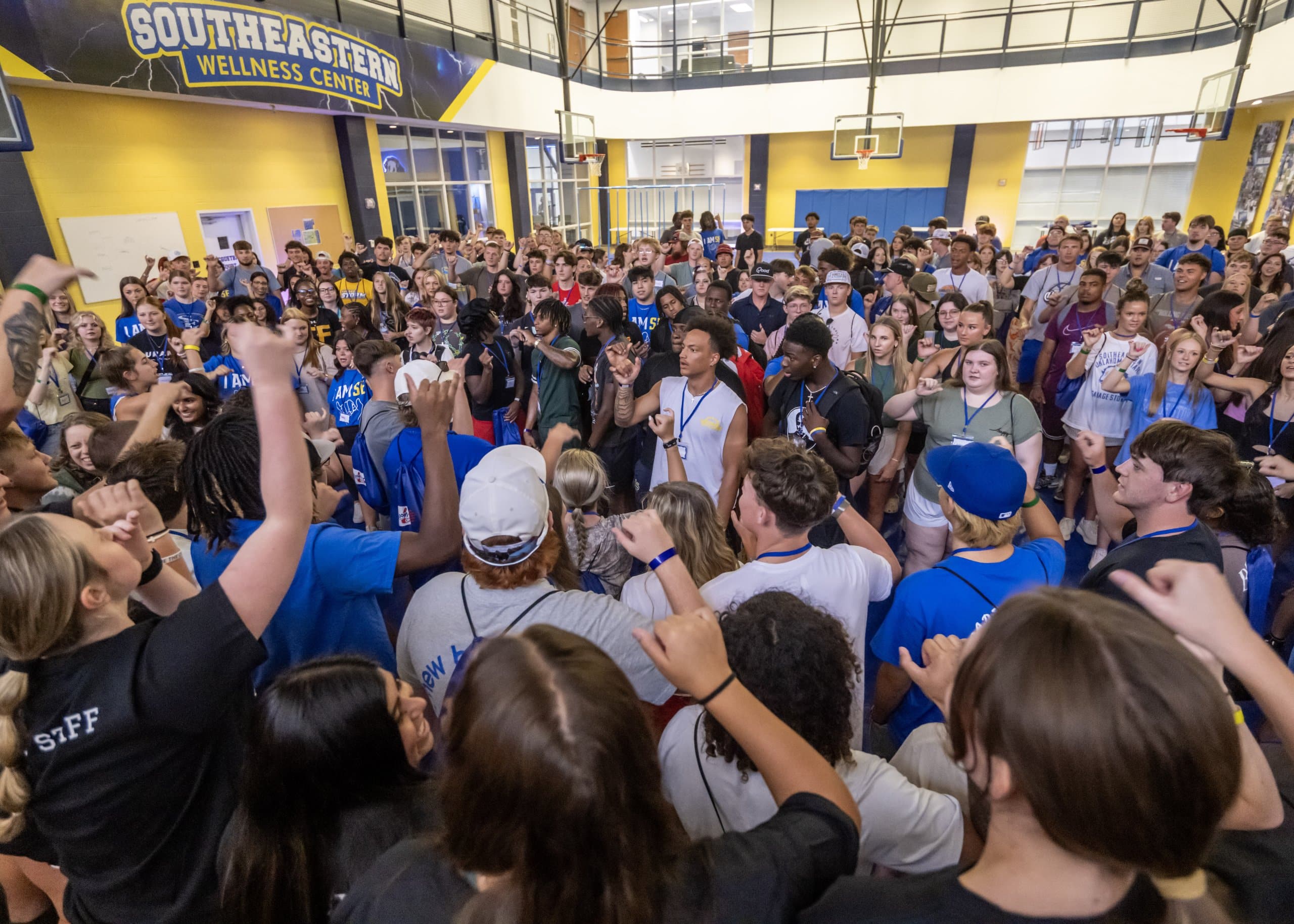 Students having fun at the 2025 Freshman Convocation.