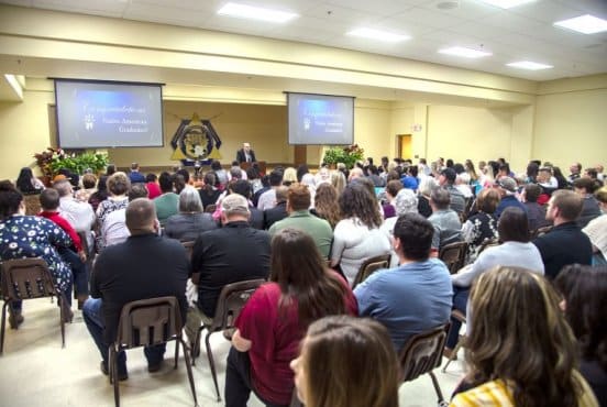 Justin Wilson offers remarks at Native American graduation event Thumbnail