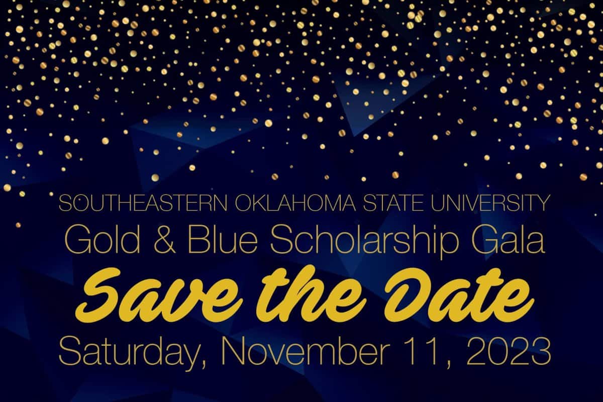 Gold & Blue Gala banner