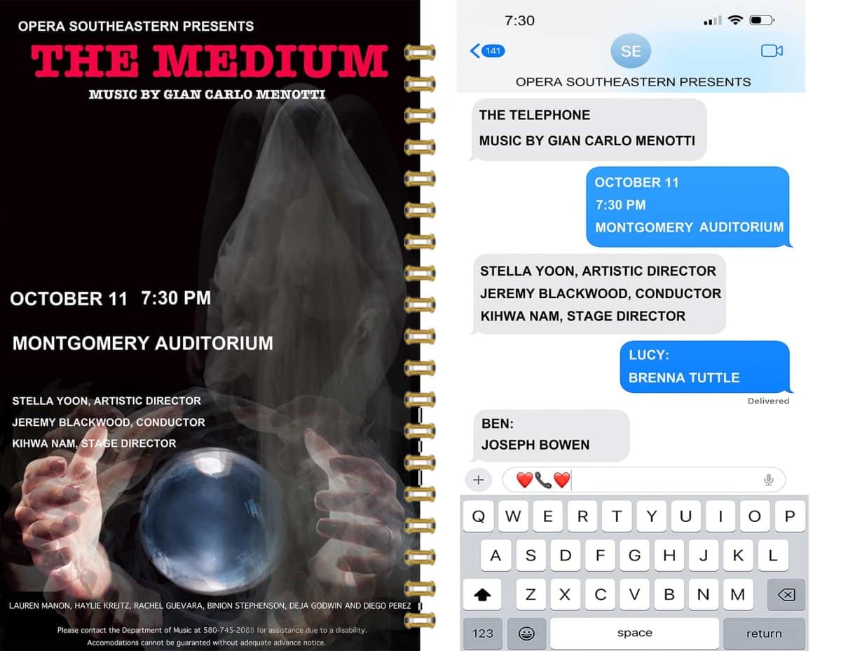 Opera Southeastern: “The Medium” & “The Telephone” banner