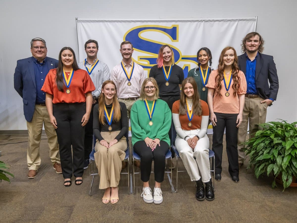 Southeastern’s Top Ten Freshmen celebrated banner