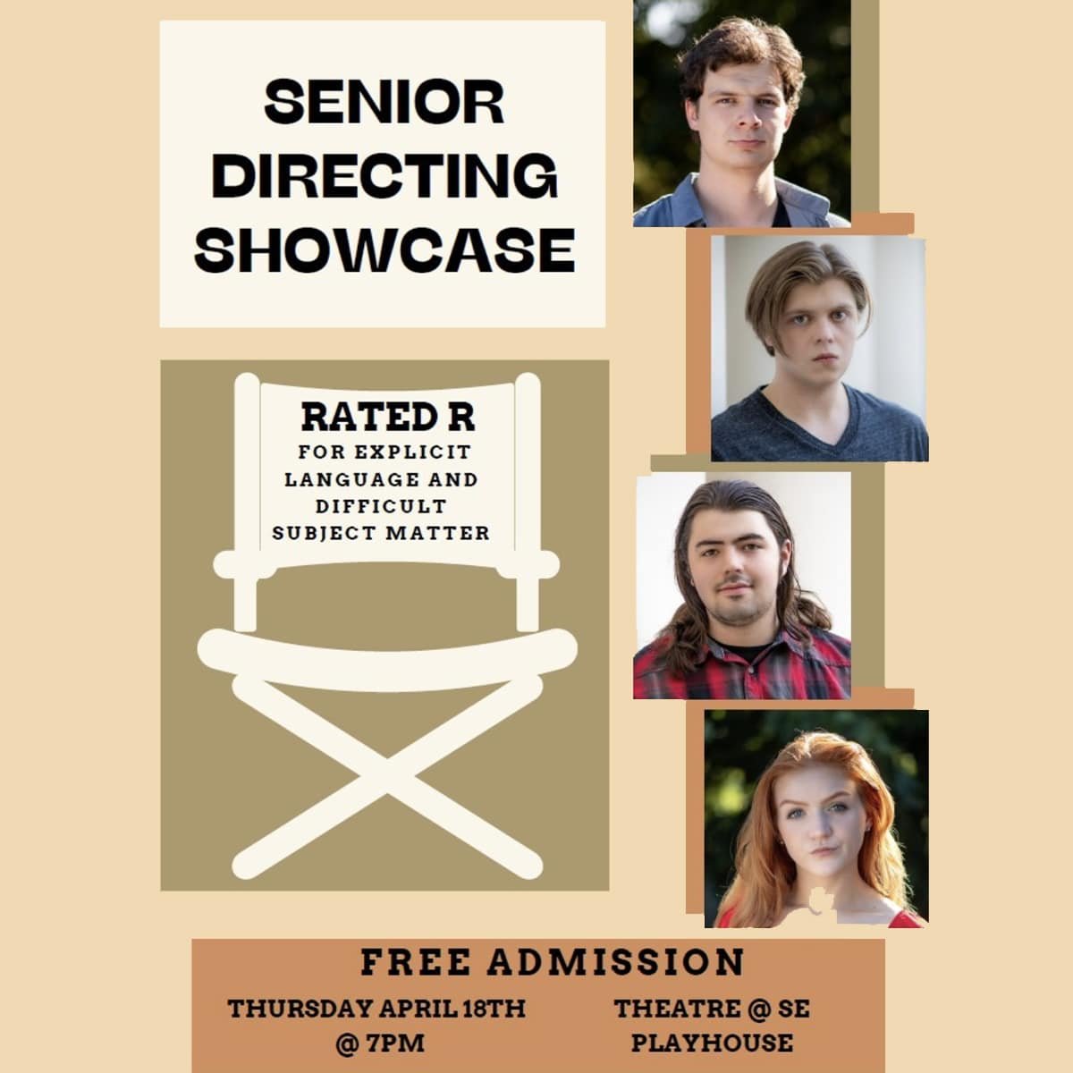 Senior Directing Showcase banner