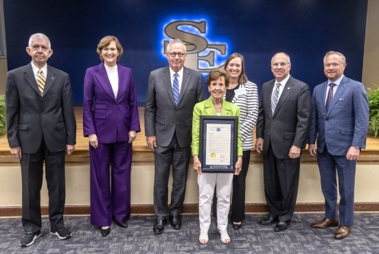 Southeastern alumna Ann Holloway named State Regent Emeritus at OSRHE meeting on campus Thumbnail