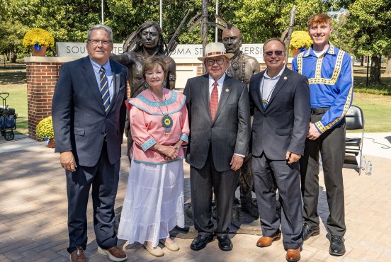 Southeastern officially dedicates “The Two Brothers” in collaboration with Choctaw and Chickasaw Nations on Ittibapishi Tuklo Nittak Thumbnail