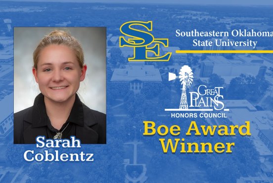 Junior Sarah Coblentz wins Boe Award as 10 Southeastern students present at Great Plains Honors Council annual conference Thumbnail