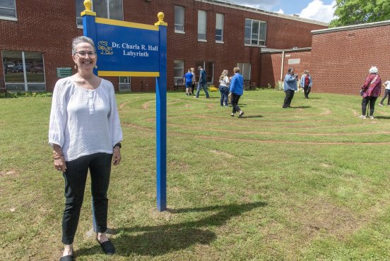 Dr. Charla R. Hall Labyrinth dedicated on Southeastern campus Thumbnail