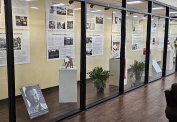 Exhibit featuring Blessed Stanley Rother now on display in the Henry G. Bennett Memorial Library  Thumbnail