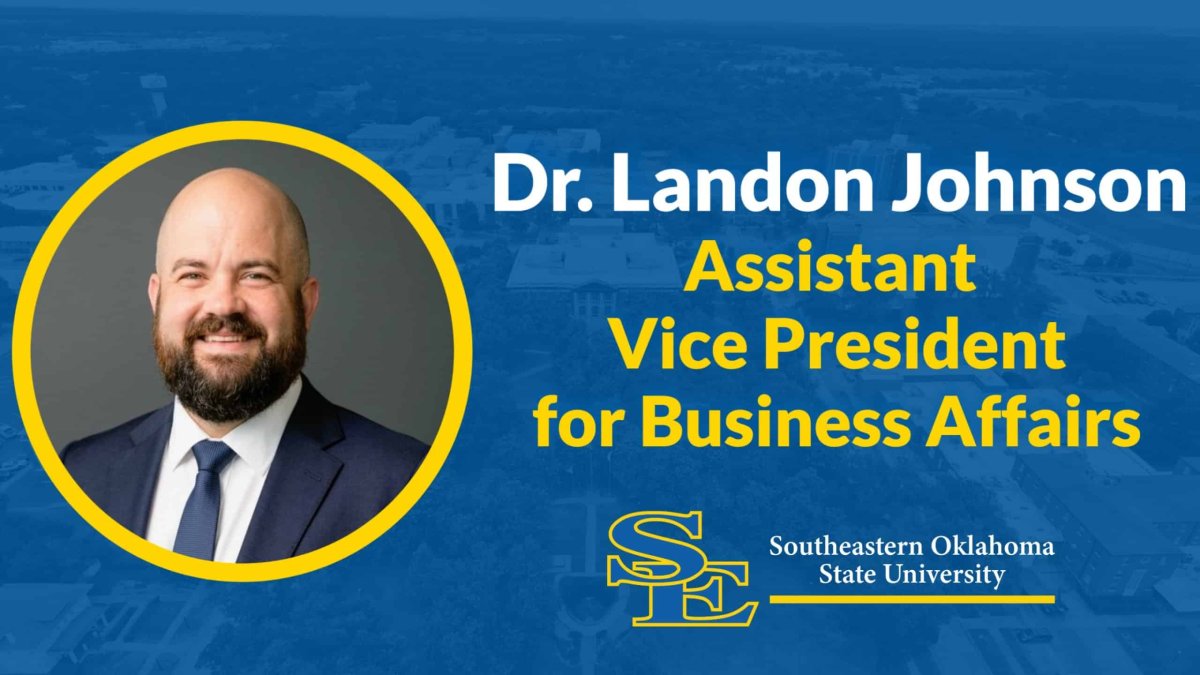 Dr. Landon Johnson named Assistant Vice President for Business Affairs  banner