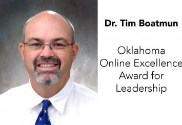 Dr. Tim Boatmun receives Oklahoma Online Excellence Award for Leadership Thumbnail