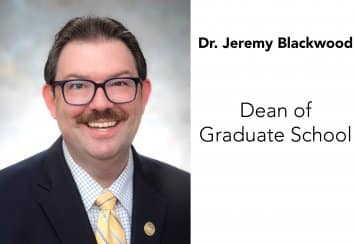 Dr. Jeremy Blackwood named Dean of the Graduate School Thumbnail