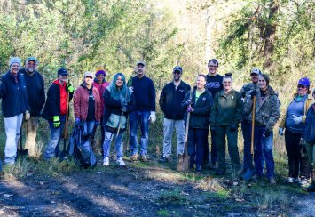 Southeastern pitches in to help with trash removal project Thumbnail