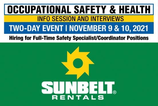 Occupational Safety & Health Info Session and Interviews – Sunbelt Rentals Thumbnail